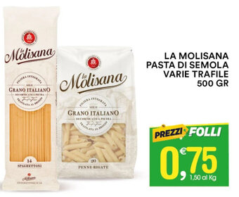 Gecop LA MOLISANA PASTA DI SEMOLA VARIE TRAFILE 500 GR offerta