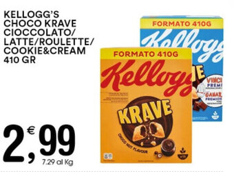 Gecop KELLOGG'S CHOCO KRAVE CIOCCOLATO/ LATTE/ROULETTE/ COOKIE&CREAM 410 GR offerta