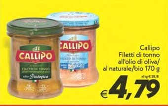 Callipo Filetti di tonno all'olio di oliva/ al naturale/bio 170 g