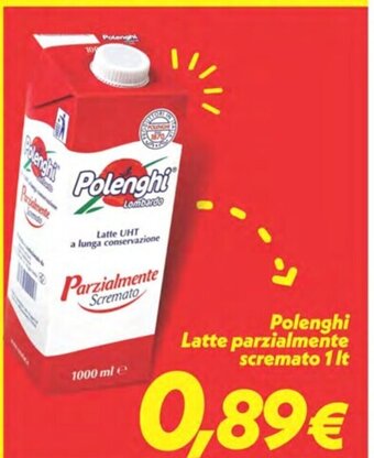 Iper Super Conveniente Polenghi Latte parzialmente scremato 1 It offerta
