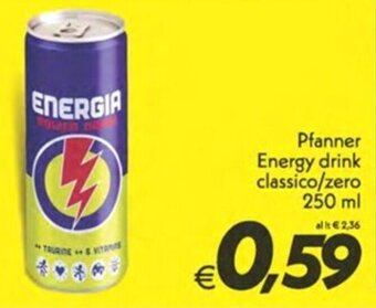 Pfanner Energy drink classico/zero 250 ml
