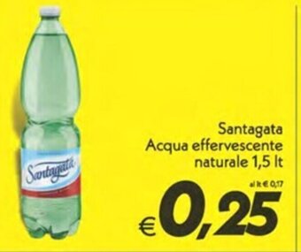 Iper Super Conveniente Santagata Acqua effervescente naturale 1,5 It offerta