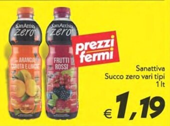 Iper Super Conveniente Sanattiva Succo zero vari tipi 1 lt offerta