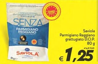 Iper Super Conveniente Saviola Parmigiano Reggiano grattugiato D.O.P. 80 g offerta