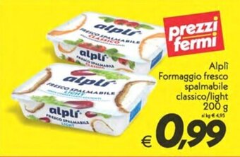 Iper Super Conveniente Alpli Formaggio fresco spalmabile classico/light 200 g offerta