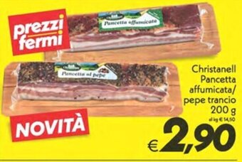 Iper Super Conveniente Christanell Pancetta affumicata/ pepe trancio 200 g offerta