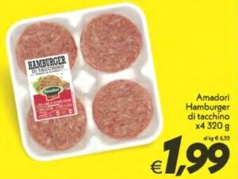 Iper Super Conveniente Amadori Hamburger di tacchino x4 320 g offerta