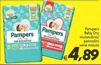 Iper Super Conveniente Pampers Baby Dry mutandino/ pannolini varie misure offerta