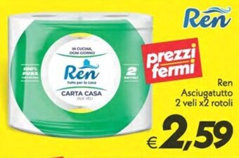 Iper Super Conveniente Ren Asciugatutto 2 veli x2 rotoli offerta