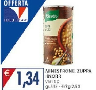 Mercatò Knorr Minestrone Zuppa offerta