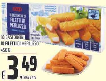 Coop Superstore 18 BASTONCINI DI FILETTI DI MERLUZZO 450 G offerta
