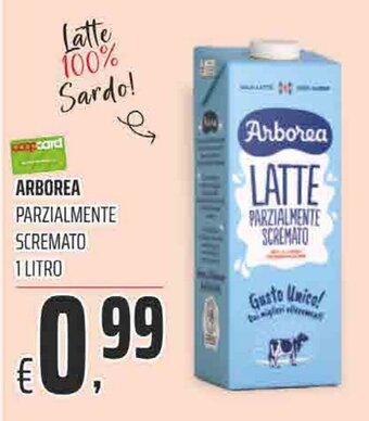 Coop Superstore ARBOREA PARZIALMENTE SCREMATO 1 LITRO offerta