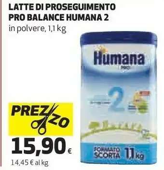 Coop Humana Latte Di Proseguimento Pro Balance 2 In Polvere offerta