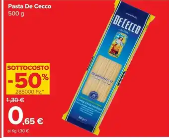 Carrefour Market De Cecco Pasta di semola offerta
