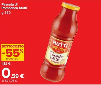 Carrefour Market Mutti Passata di pomodoro offerta