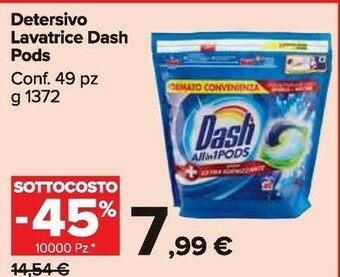 Carrefour Market Dash Detersivo lavatrice offerta