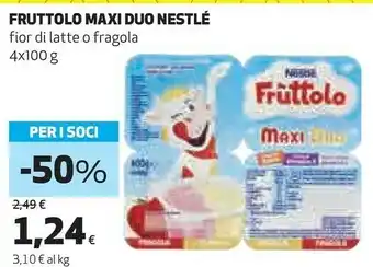 Coop Nestlè Fruttolo Maxi Duo Fragola E Pesca 400 G(ml) offerta