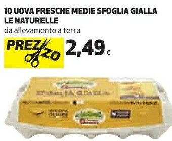 Coop Le Naturelle 10 Uova Fresche Medie Sfoglia Gialla offerta