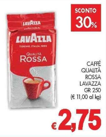 PrestoFresco CAFFÉ QUALITÀ ROSSA LAVAZZA GR 250 offerta