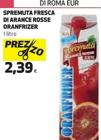 Coop Oranfrizer Spremuta Di Arance Rosse 1000 G(ml) offerta