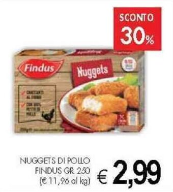 PrestoFresco NUGGETS DI POLLO FINDUS GR 250 offerta