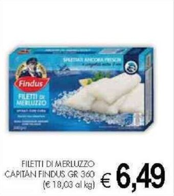 PrestoFresco FILETTI DI MERLUZZO CAPITAN FINDUS GR 360 offerta