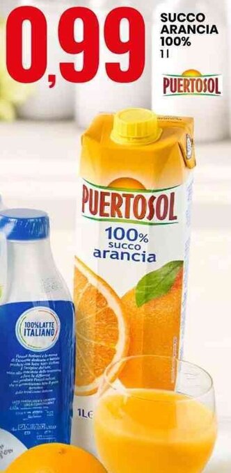 Eurospin SUCCO ARANCIA 100% 1 l offerta