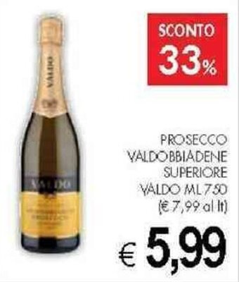 PROSECCO VALDOBBIADENE SUPERIORE VALDO ML 750