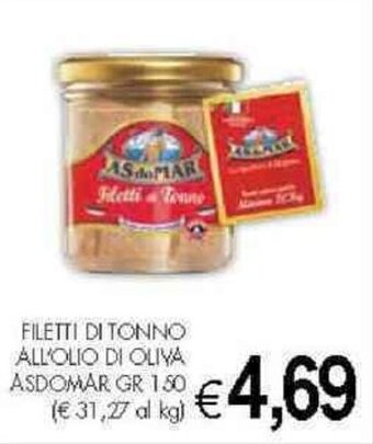 PrestoFresco FILETTI DI TONNO ALL'OLIO DI OLIVA ASDOMAR GR 150 offerta