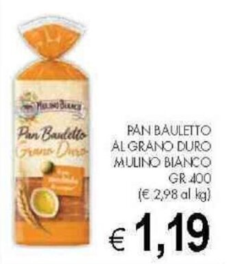 PrestoFresco PAN BAULETTO AL GRANO DURO MULINO BIANCO GR 400 offerta