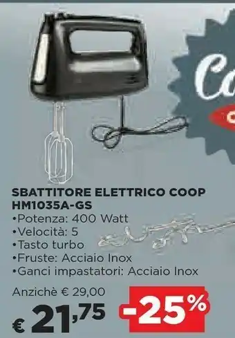 Coop Coop Sbattitore Elettrico HM1035A-GS offerta