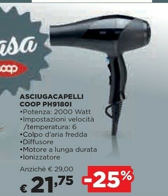 Coop Coop Asciugacapelli PH9180I offerta