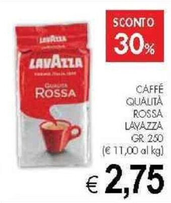 PrestoFresco CAFFÉ QUALITÀ ROSSA LAVAZZA GR 250 offerta