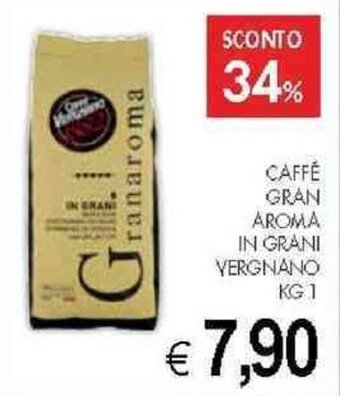 PrestoFresco CAFFÉ GRAN AROMA IN GRANI VERGNANO KG 1 offerta