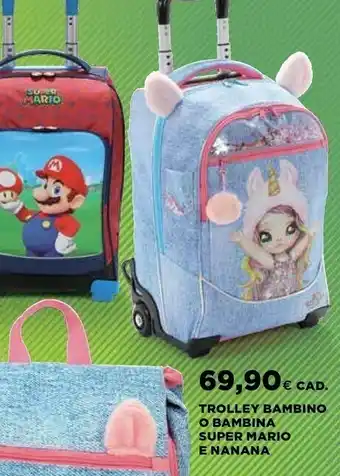 Coop Trolley Bambino O Bambina Super Mario E Nanana offerta