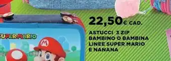 Coop Astucci 3 Zip Bambino Linee Super Mario E Nanana offerta
