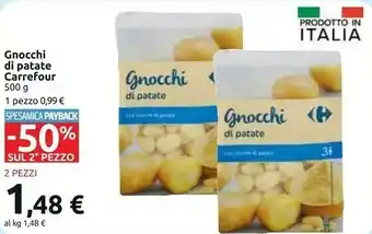 Carrefour Carrefour - Gnocchi Di Patate 500 G(ml) offerta