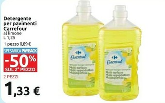 Carrefour Carrefour Detergente Per Pavimenti offerta