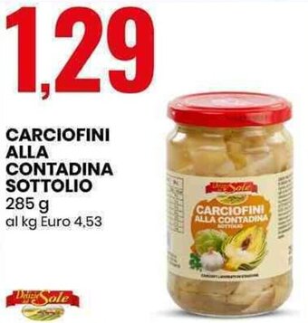 Eurospin CARCIOFINI ALLA CONTADINA SOTTOLIO 285 g offerta