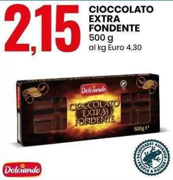 Eurospin CIOCCOLATO EXTRA FONDENTE 500 g offerta