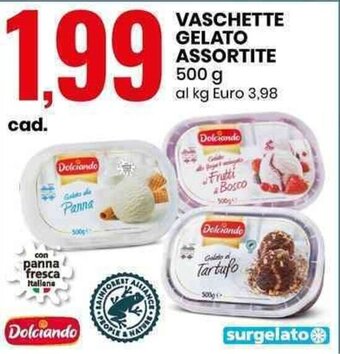 Eurospin VASCHETTE GELATO ASSORTITE 500 g offerta
