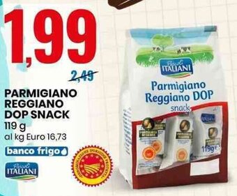 Eurospin PARMIGIANO REGGIANO DOP SNACK 119g offerta