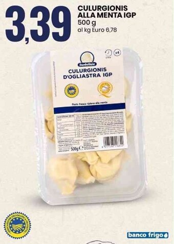 Eurospin CULURGIONIS ALLA MENTA IGP 500 g offerta