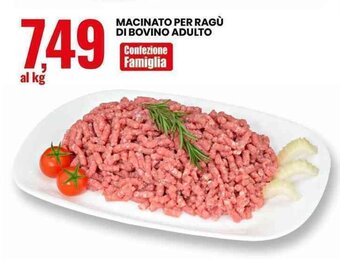 Eurospin MACINATO PER RAGÙ DI BOVINO ADULTO offerta