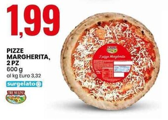 Eurospin PIZZE MARGHERITA, 2 PZ 600 g offerta