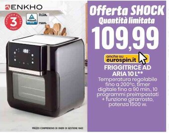 Eurospin FRIGGITRICE AD ARIA 10 L** offerta