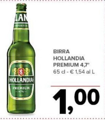 Todis BIRRA HOLLANDIA PREMIUM 4,7° 65 cl offerta