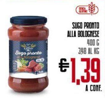 Todis SUGO PRONTO ALLA BOLOGNESE 400 g offerta