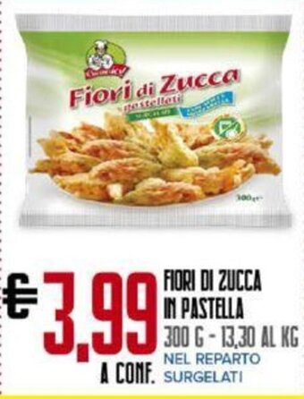 Todis FIORI DI ZUCCA IN PASTELLA 300 g offerta