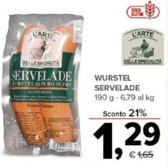 Todis WURSTEL SERVELADE 190 g offerta